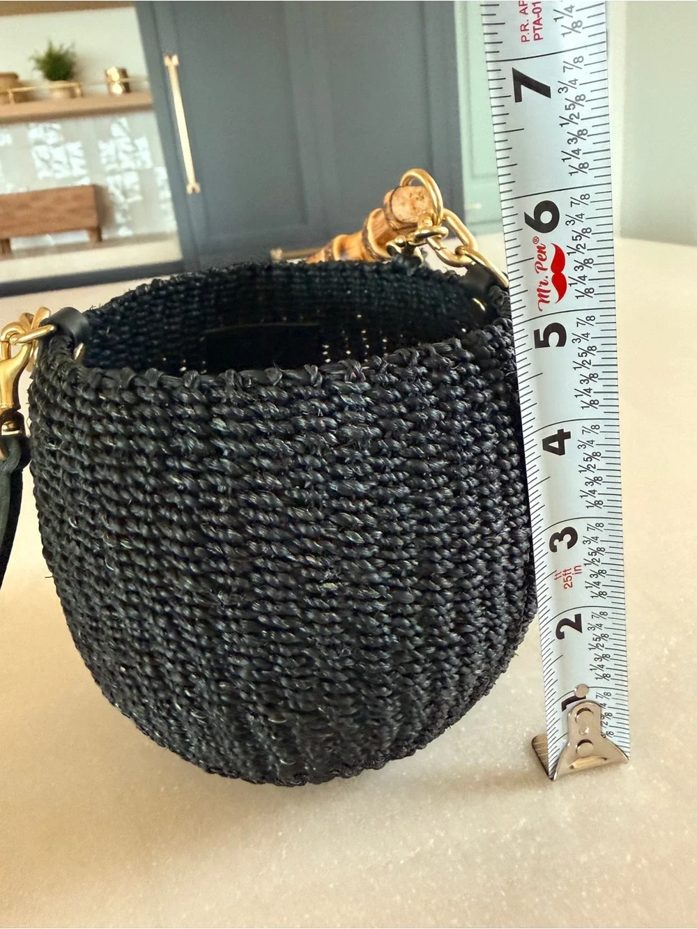 Clare V. Black Petit Pot de Miel Basket Bag with Bamboo Handle - Like New - Picture 15 of 15